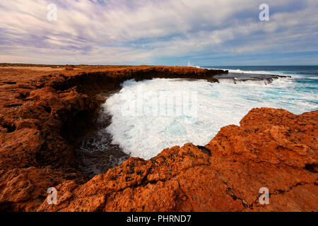 Rugged Australian Coastline, Quobba, The Gascoyne, Western Australia Stock Photo