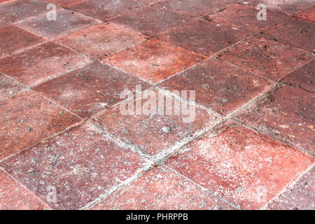 Vintage terracotta floor Stock Photo