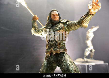 Fiction Character Of Aquaman From Dc Movies And Comic Aquaman Action Figure Toys In Display For The Public By Collector And Fan Stock Photo Alamy