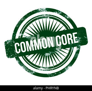 Common Core - green grunge stamp Stock Photo