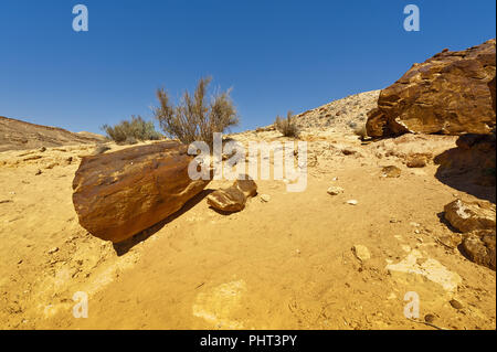 Rocky hills of the Negev Desert in Israel. Stock Photo