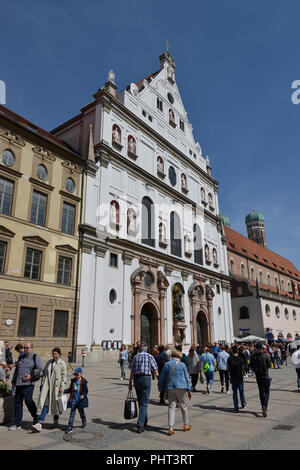 Jesuitenkirche St. Michael, Neuhauser Strasse, Muenchen, Bayern, Deutschland Stock Photo