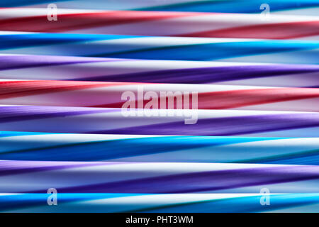 Abstract background from many multi-color straws. Stock Photo