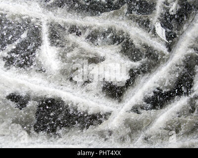 salt crystals growing in stone at salt mine Stock Photo