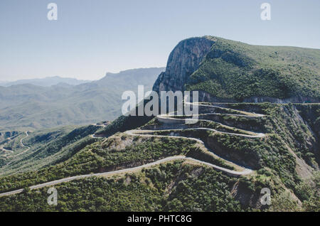 The impressive Serra da Leba mountain pass with many winding curves near Lubango, Angola. Stock Photo