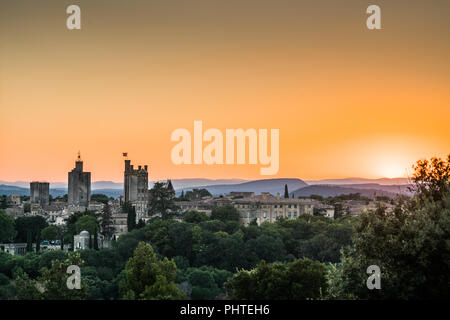 Aerial view on the Uzes, France, Europe. Stock Photo