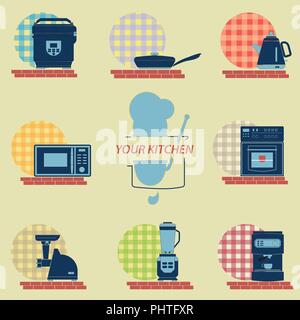 Set of Kitchen Icons Stock Vector