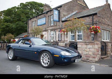 Jaguar XKR T609APS at Hoghton Tower Classic, veteran, vintage, restored, super car show, UK Stock Photo