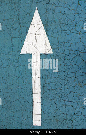 Arrow sign on the road Stock Photo