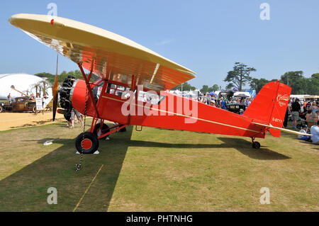 Curtiss Robin G-BTYY high-wing monoplane built by the Curtiss-Robertson Airplane Manufacturing Company. At Goodwood. Owner Russell Hatton Stock Photo