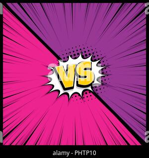 Versus comic text speech bubble Stock Vector