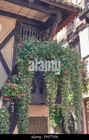 Street view of Riquewihr Stock Photo