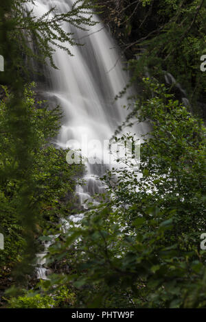 Hidden Waterfall, Duisitzkarsee, Obertal, Schladminger Tauern, Schladming, Styria, Austria Stock Photo