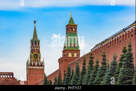 Moscow red square kremlin clock tower symbol of Russia Stock Photo