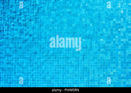 Swimming pool blue mosaic background Stock Photo