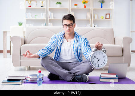 Young student preparing for university exams Stock Photo