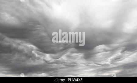 Mammatus storm clouds Stock Photo