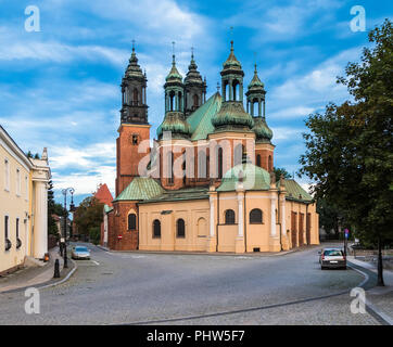 Basilica of the Holy Apostles Peter and Paul on the island Tumski in Poznan. Poland Stock Photo