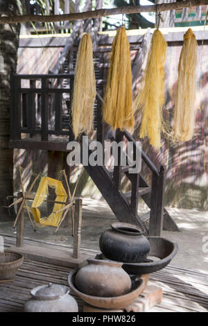 CAMBODIA PHNOM PENH SILK ISALND PRODUCTION Stock Photo