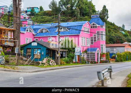 Castro, Chiloe island, Los Lagos region, Chile Stock Photo
