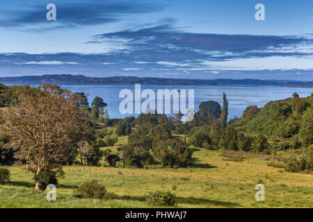 Sea of Chiloe coast, Quinchao, Chiloe island, Los Lagos region, Chile Stock Photo