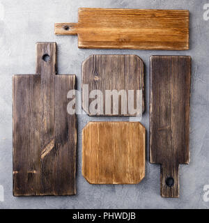 Set of cutting boards Stock Photo