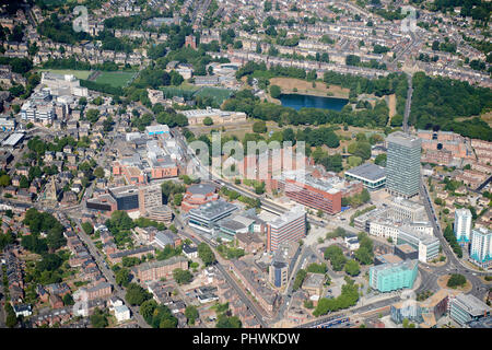 an aerial view of Sheffield University, South Yorkshire, Northern England, UK Stock Photo