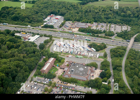 clacket m25 lane services aerial england east south alamy