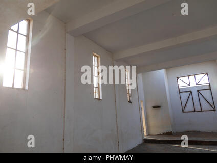 Inside an abandoned church from the portuguese colonial times, Namibe Province, Tomboa, Angola Stock Photo