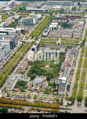 An aerial view of Milton Keynes City Centre, South East England, UK Stock Photo