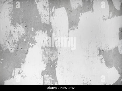 Gray concrete wall and white putty texture. Cement background. Stock Photo