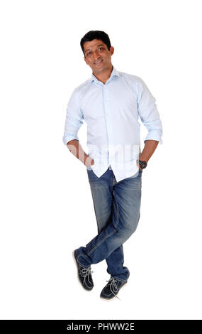 Relaxed East Indian man standing Stock Photo