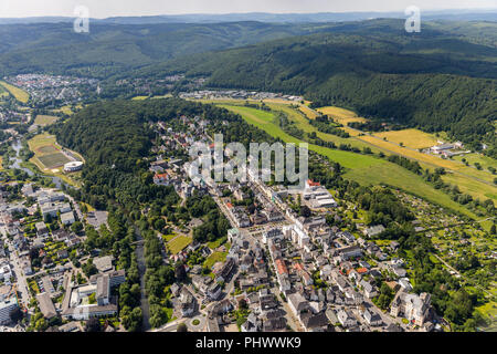 Overview of the old town mountain with Neumarkt, Arnsberg, Sauerland, North Rhine-Westphalia, Germany, DEU, Europe, aerial view, birds-eyes view, aeri Stock Photo