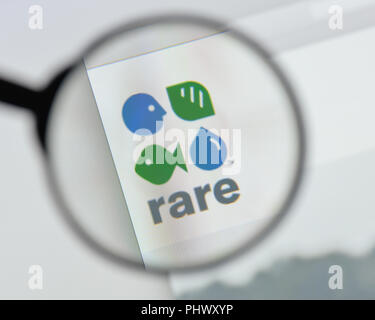 Milan, Italy - August 20, 2018: Rare website homepage. Rare logo visible. Stock Photo