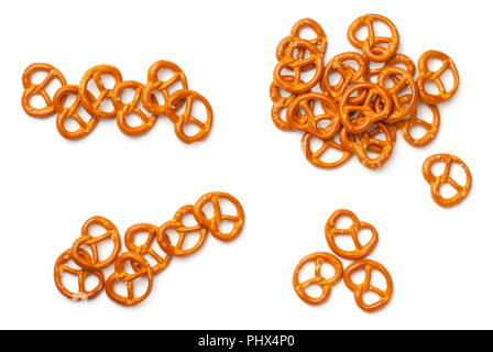 Pretzels Isolated on White Background Stock Photo