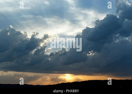 cloudy sky during sunset Stock Photo