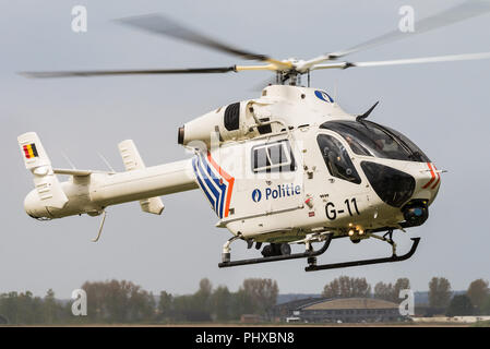 A McDonnell Douglas Helicopter Systems MD902 helicopter of the Belgian Federal Police. Stock Photo