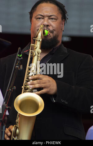 Chicago, Illinois, USA. 1st Sep, 2018. The 40th Chicago Annual Jazz Festival is taking place from August 24 - September 2 at venues across Chicago. The main event occurs in Millennium Park on multiple stages. Ramsey Lewis, legendary pianist and composer highlighted Saturday evening's performances. Credit: Karen I. Hirsch/ZUMA Wire/Alamy Live News Stock Photo