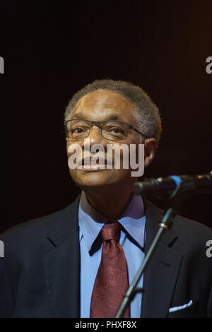 Chicago, Illinois, USA. 1st Sep, 2018. The 40th Chicago Annual Jazz Festival is taking place from August 24 - September 2 at venues across Chicago. The main event occurs in Millennium Park on multiple stages. Ramsey Lewis, legendary pianist and composer highlighted Saturday evening's performances. Pictured: Ramsey Lewis Credit: Karen I. Hirsch/ZUMA Wire/Alamy Live News Stock Photo