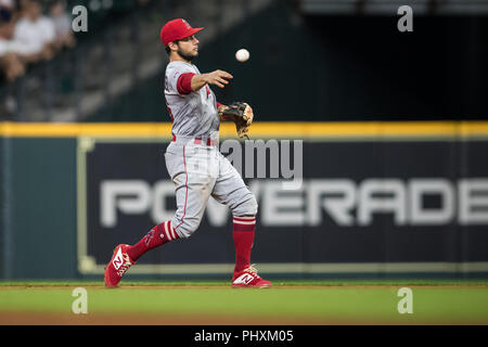 Houston Astros second baseman Mauricio Dubon (14) prepares for the game  against the Colorado Rockies. The Astros defeated the Rockies 4-1,  Wednesday, July 19, 2023, in Denver. (Margaret Bowles via AP Images Stock  Photo - Alamy