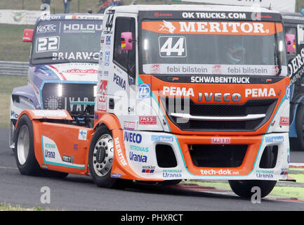 September 2, 2018 - Most, Czechy - third race, Stephanie HALM (GER/Iveco/Team Schwabentruck Racing),  .FIA European Truck Racing Championship 2018, 5th race weekend, Autodrom Most,September 01, 2018, .in the5th of 8 racing weekends in 8 European countries about 15 1200 hp trucks of Mercedes, Iveco, MAN, Scania and Freghtliner are fighting for the European truck championship 2018  (Credit Image: © Wolfgang Fehrmann/ZUMA Wire) Stock Photo