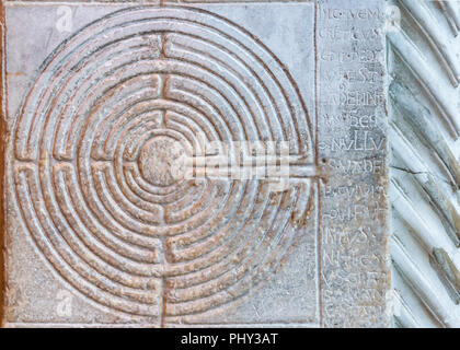 LabExterior detail view of famous san martino cathedral located at piazza san martino in Lucca city, Italy Stock Photo