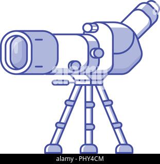 Travel Spotting Scope for Birdwatching Stock Vector