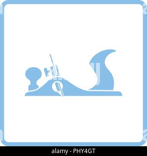 Jack-plane tool icon. Blue frame design. Vector illustration. Stock Vector
