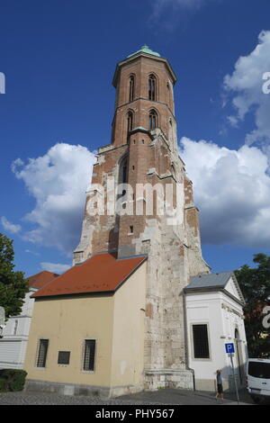 The tower of the Mary Magdalene Church, Castle District, Var, Budapest, Hungary Stock Photo