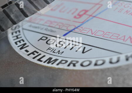 still-life of film strips and film accessories Stock Photo
