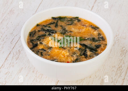 Korean Kimchi soup with cabbage Stock Photo