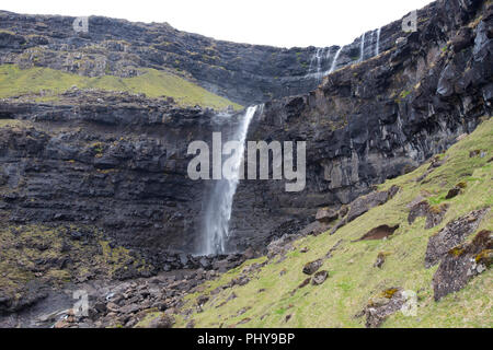 Fossá waterfall, Island of Streymoy. Faroe Islands Stock Photo