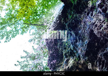 View on the waterfall in Lillafured, Hungary, Europe on a sunny day ...