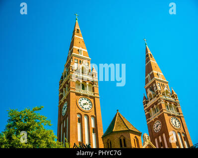 View on the historic Votive Church in Szeged, Hungary, Europe on a sunny day. Stock Photo